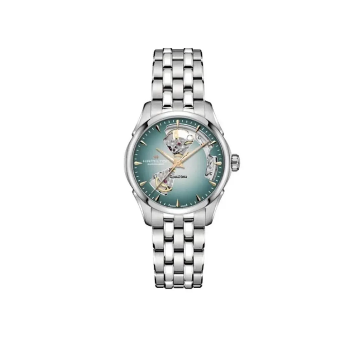 Jazzmaster Open Heart Blue Dial 36 MM Watch H32215143 by Hamilton