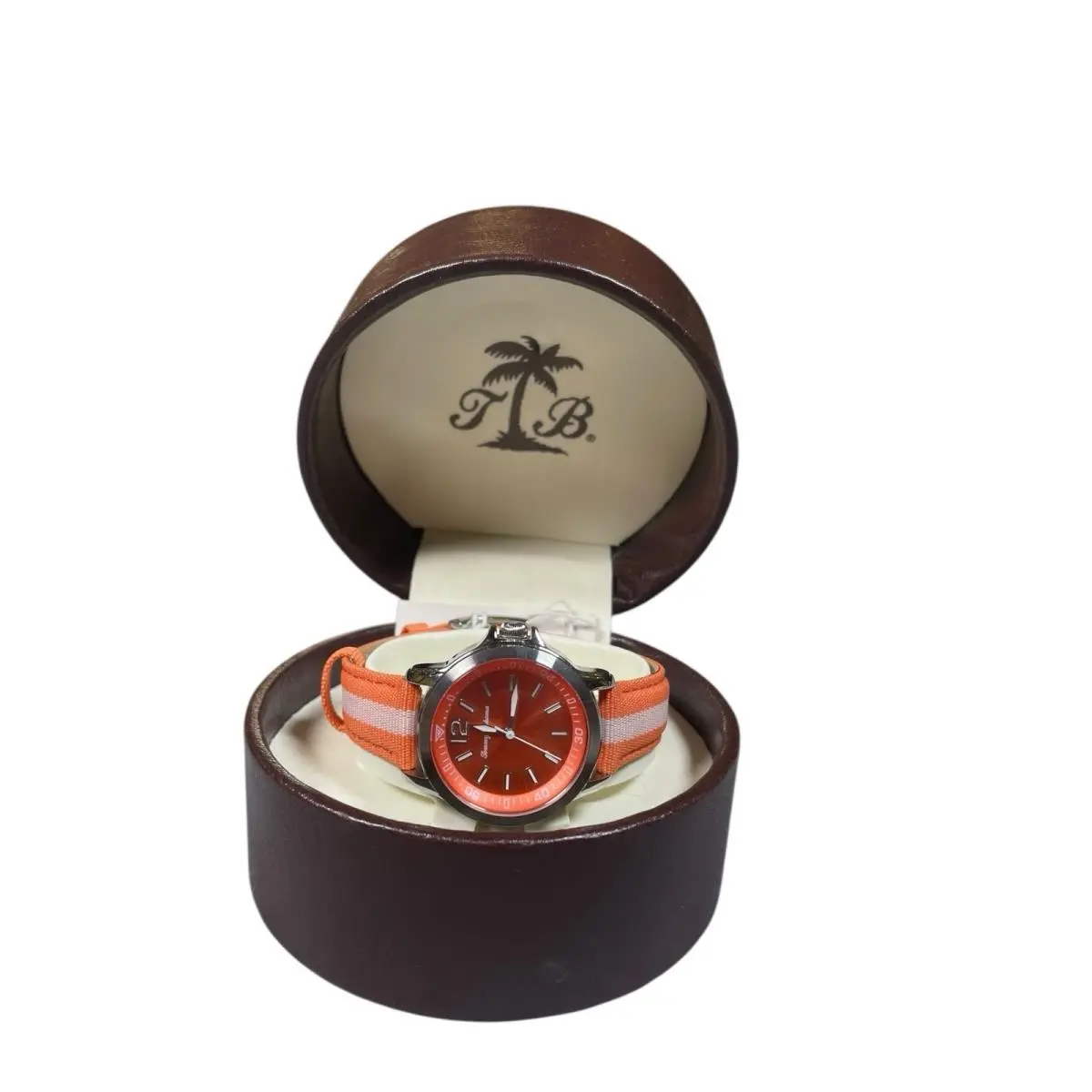 Women’s  Island Breeze Watch Dark Coral Colored Strap by Tommy Bahama