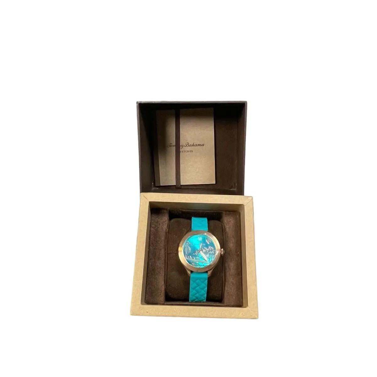 Women’s Tommy Bahama Waikiki Reef Watch Silicone Turquoise Strap