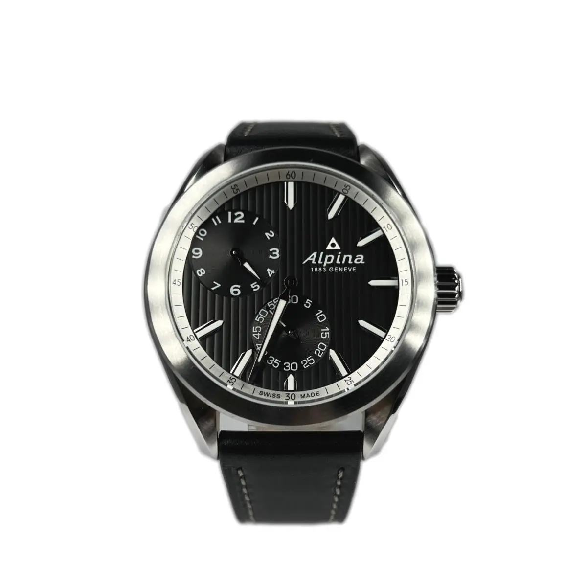 Alpina Alpiner Regulator 45 mm Stainless Steel Men’s Watch AL-650BBS5E6 - Dial: Black, Band: Black, Bezel: Steel