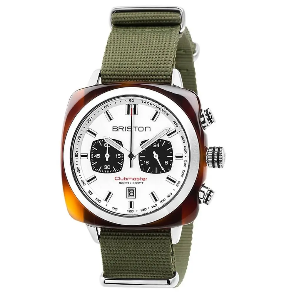 Clubmaster Sport Chronograph White Watch - 17142.SA.TS.2.NGA by Briston