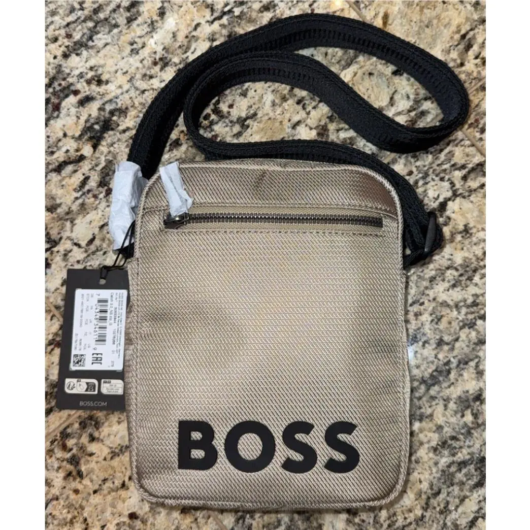Hugo Boss Catch 2.0 Zip Shoulder Crossbody Bag Beige 50553844
