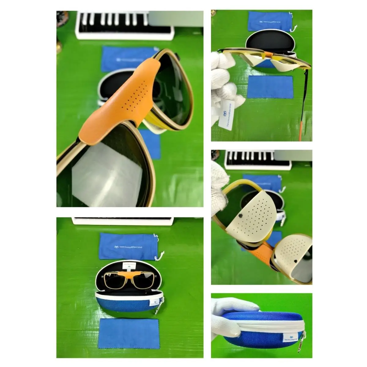 Technomarine Chill Polarized Sunglasses Silver Mirror Black Frame O/k/ow/n Trim