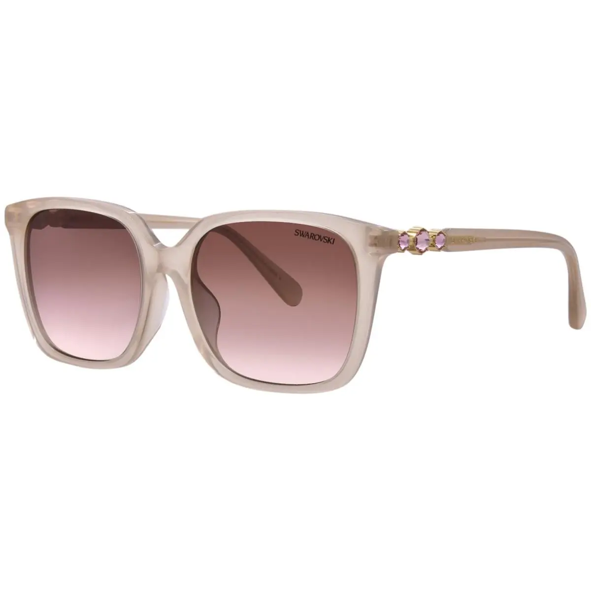 SK6053D 103413 Sunglasses Women`s Milky Beige/brown Gradient 55mm by Swarovski