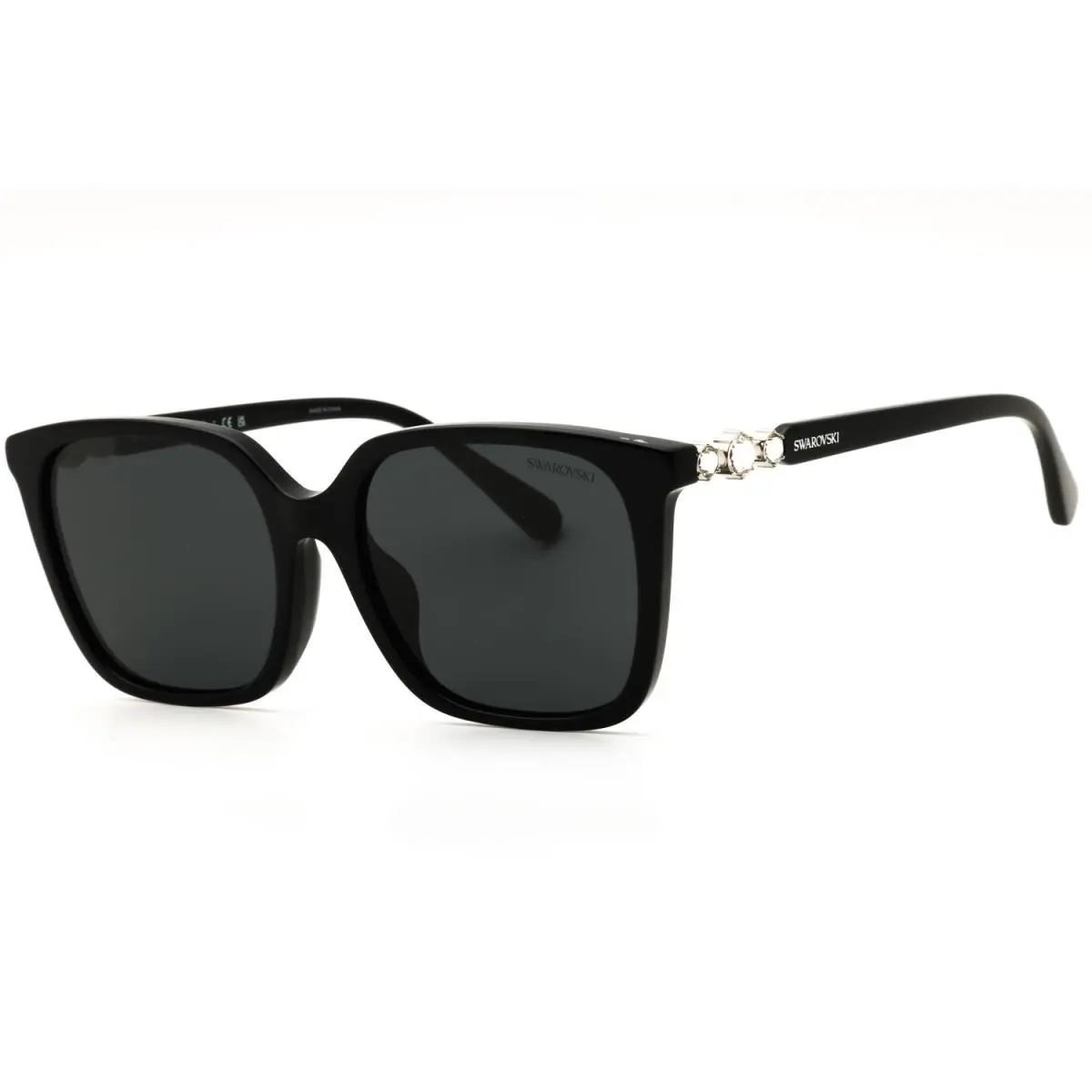SK6053D 103887 Black/dark Grey 55-17-145 Sunglasses by Swarovski