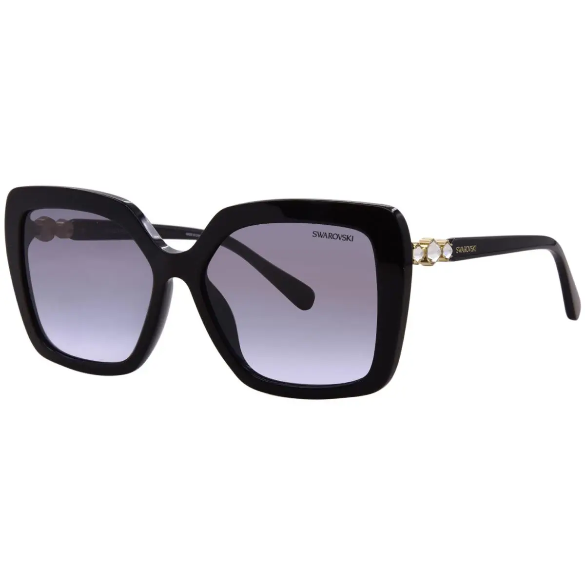 SK6049 10018G Sunglasses Women`s Black/grey Gradient 57mm by Swarovski