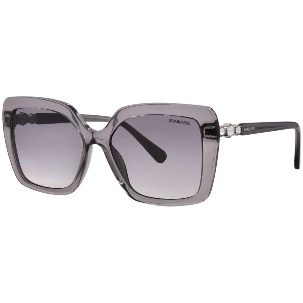 SK6049 106211 Sunglasses Women`s Transparent Grey/grey Gradient 57mm by Swarovski
