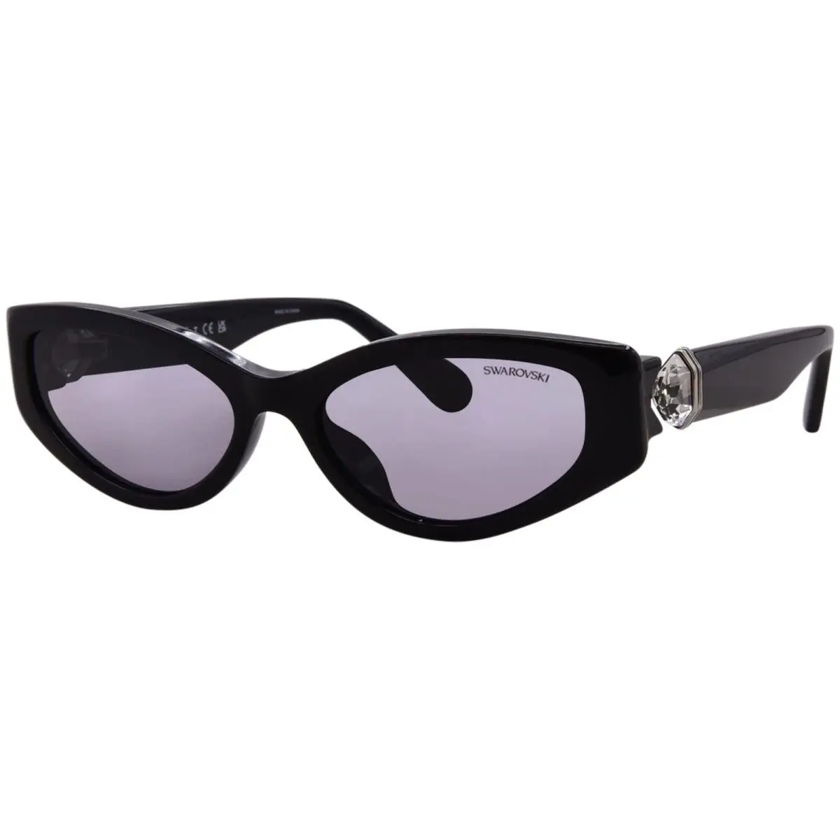 SK6045U 100187 Sunglasses Women`s Black/dark Grey 55mm by Swarovski