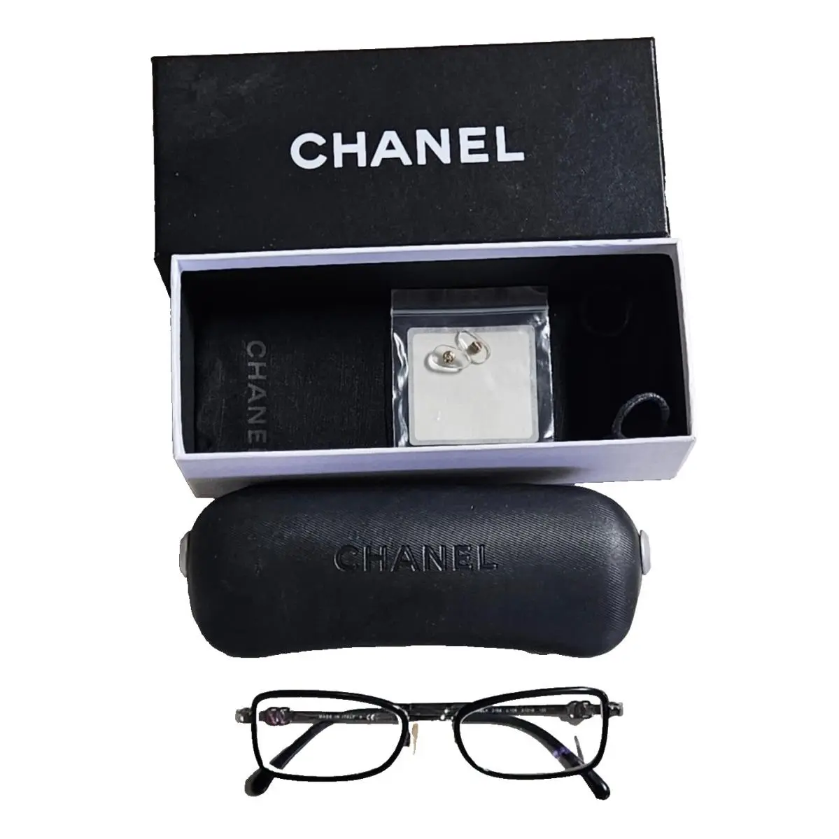 Chanel Optic Glasses Frame Model 2168 Sliver CC Logo