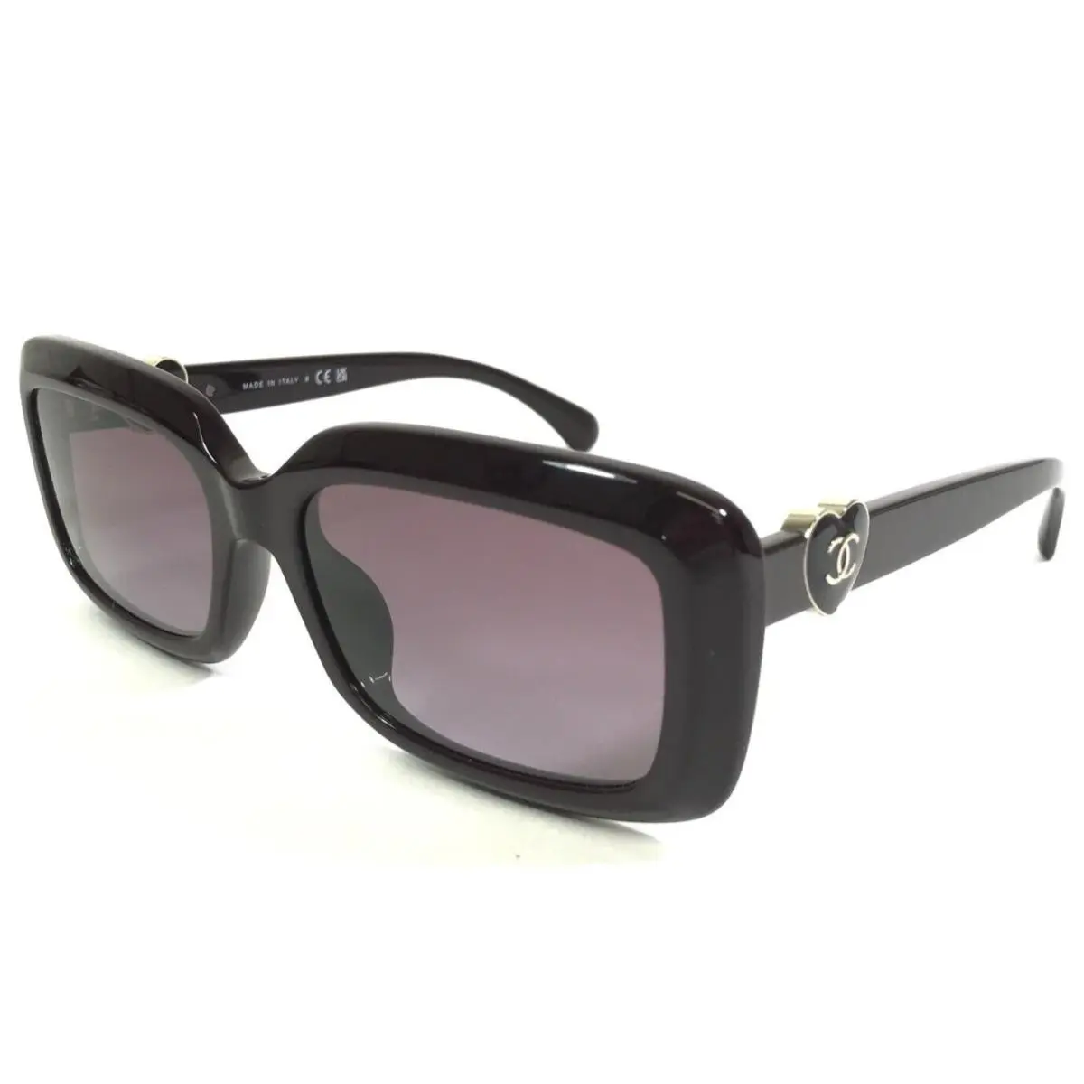 Chanel Sunglasses 5520-A c.1461/S1 Red Vendome Gold Hearts Asian Fit Frames