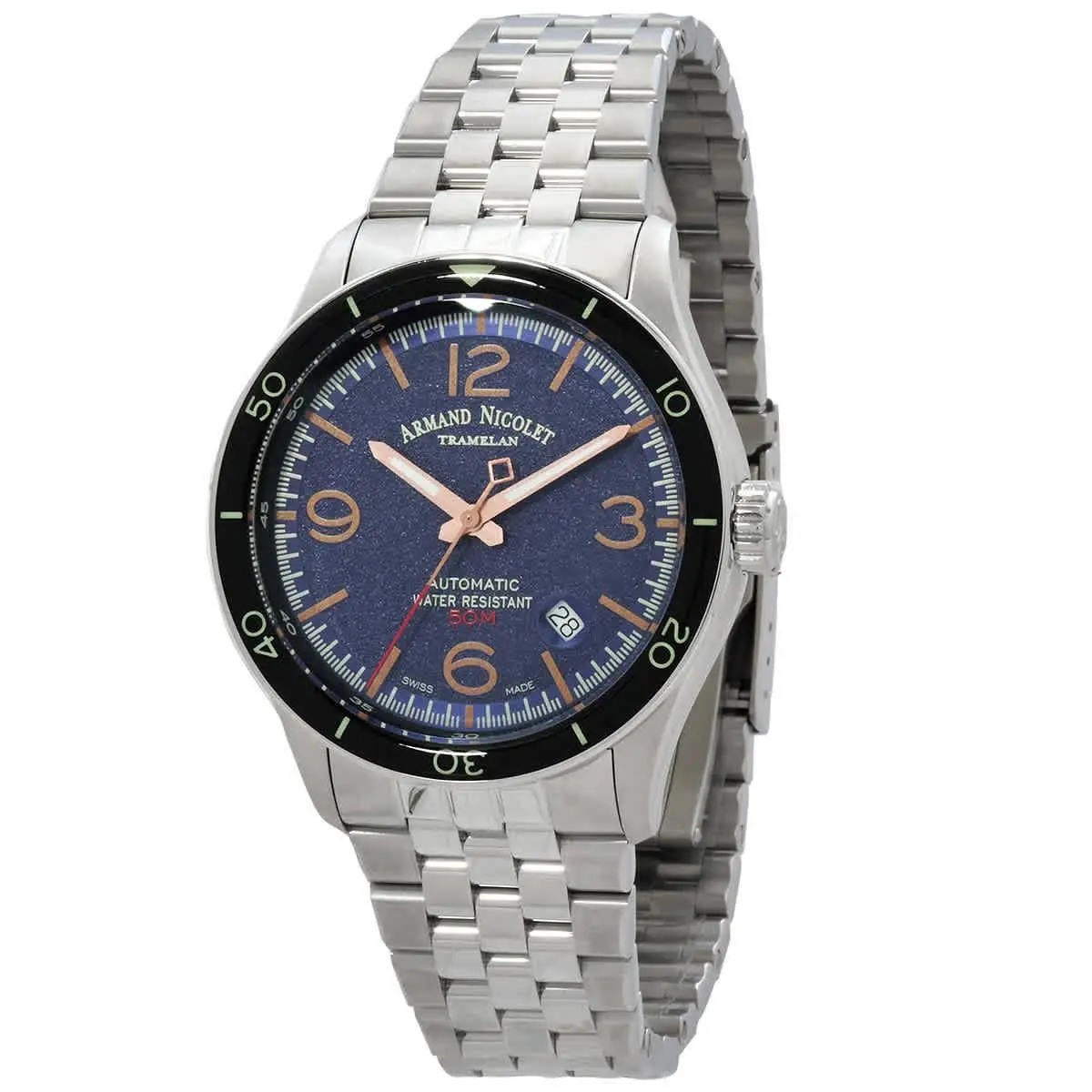 Armand Nicolet M2H Automatic Blue Dial Men`s Watch A740HNA-BS-BMA22740A