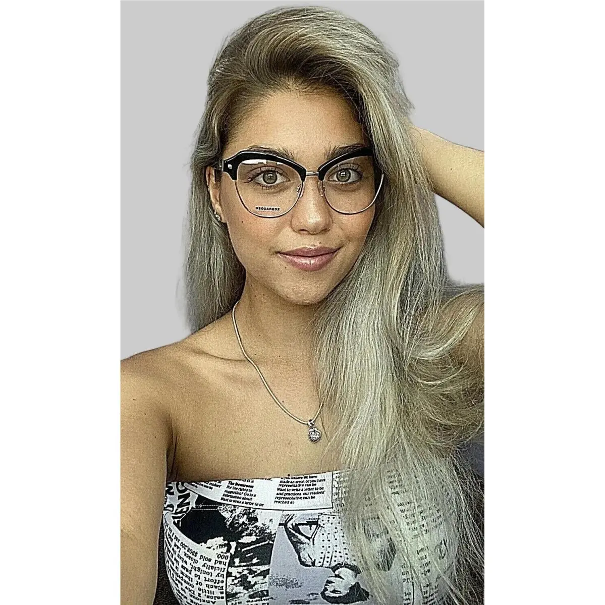 DSQUARED2 Black/gold Oversized Women`s Eyeglasses Frame Italy by DSquared2