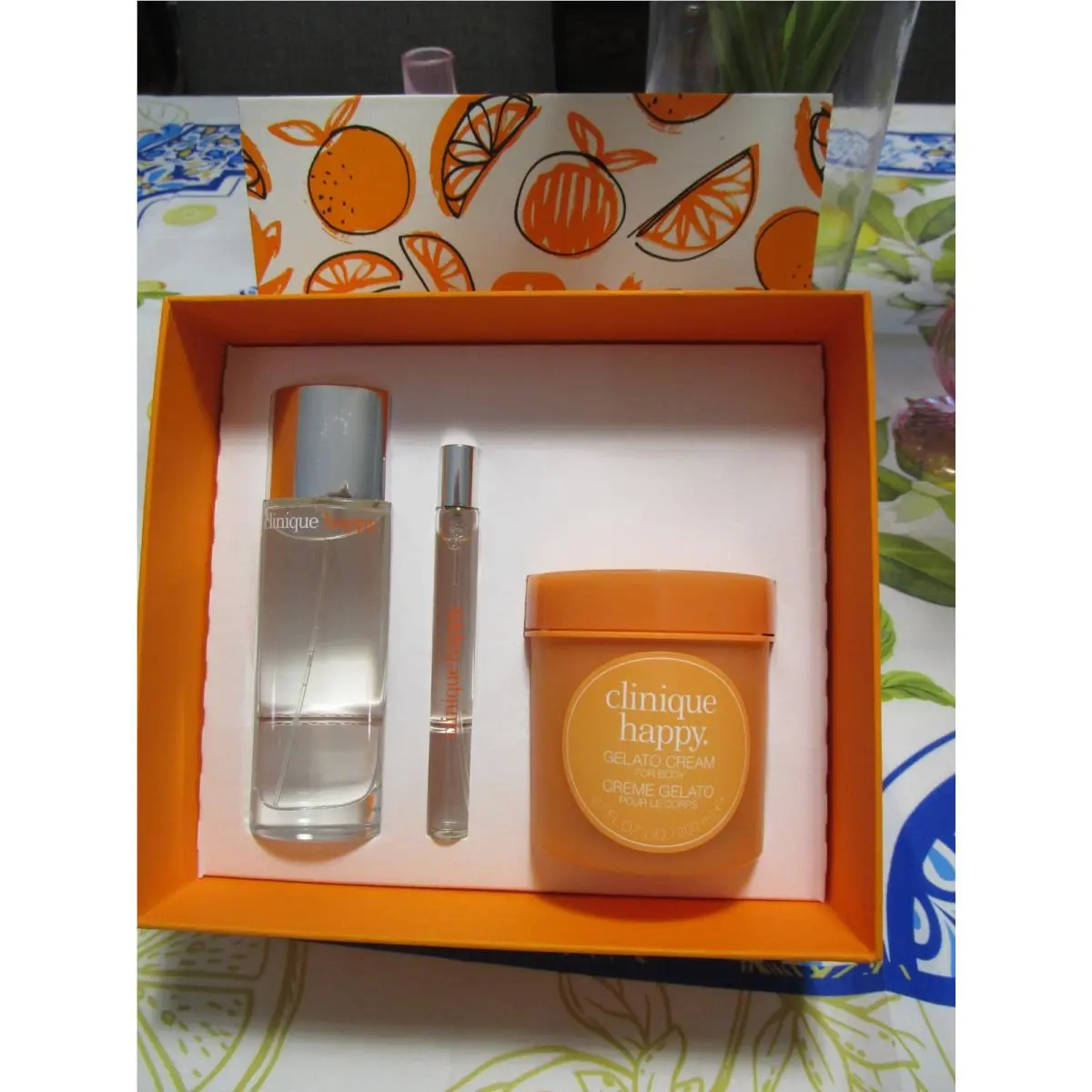 Clinique Happy Treats 1.7oz .34oz Perfume Spray 6.7 Ozgelato Cream For Body