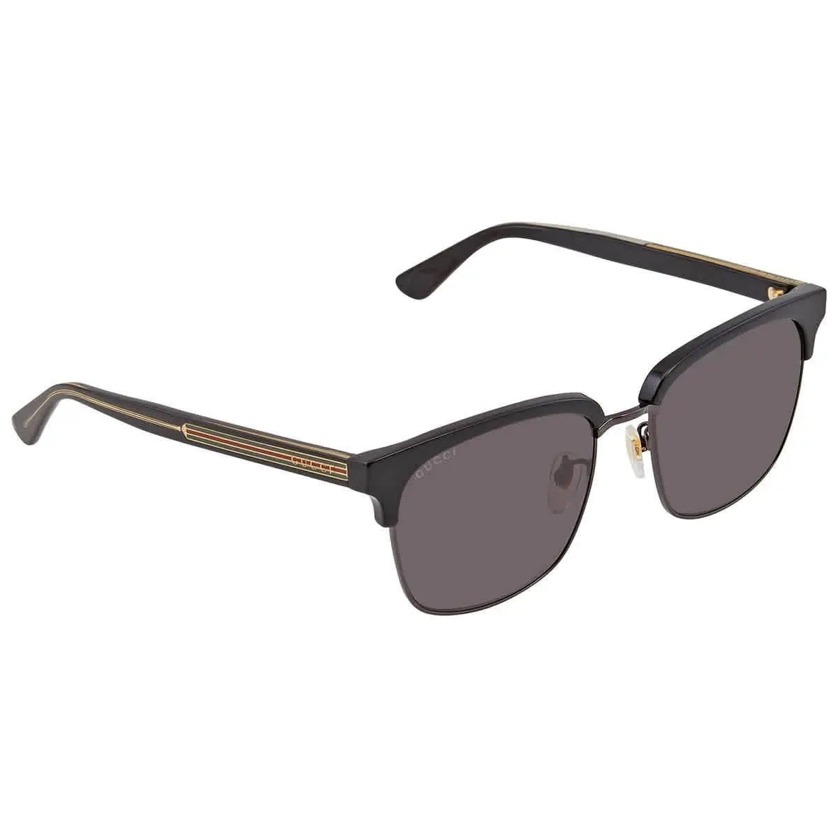 Gucci Grey Square Men`s Sunglasses GG0382S 001 56 GG0382S 001 56