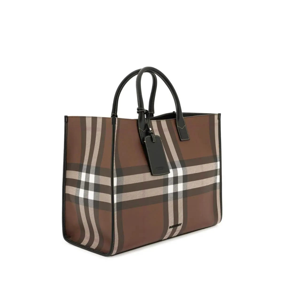 Burberry Uni Denny Birch Brown House Check Travel Tote Bag