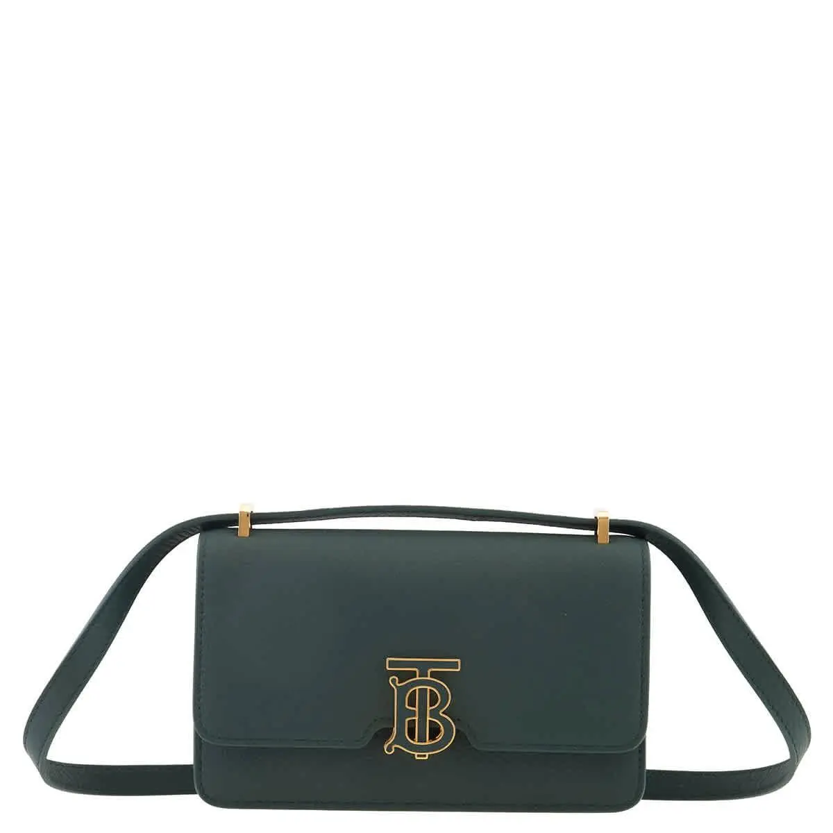 Burberry Ladies Vine Grainy Leather Mini TB Bag 8074080