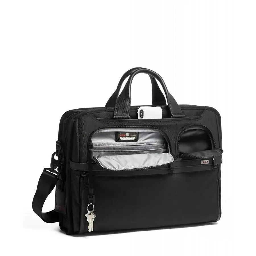 Alpha 3 Compact Large Screen Laptop Briefcase 117302-1041 Black by Tumi