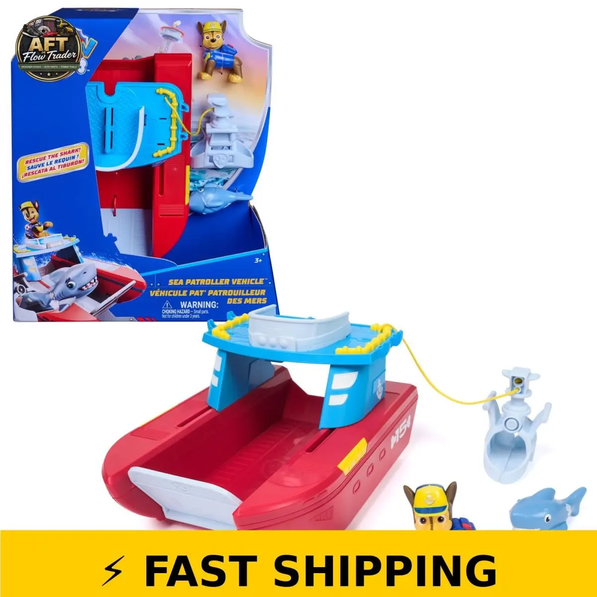 Paw Patrol Sea Patroller Boat with Chase Action Figures