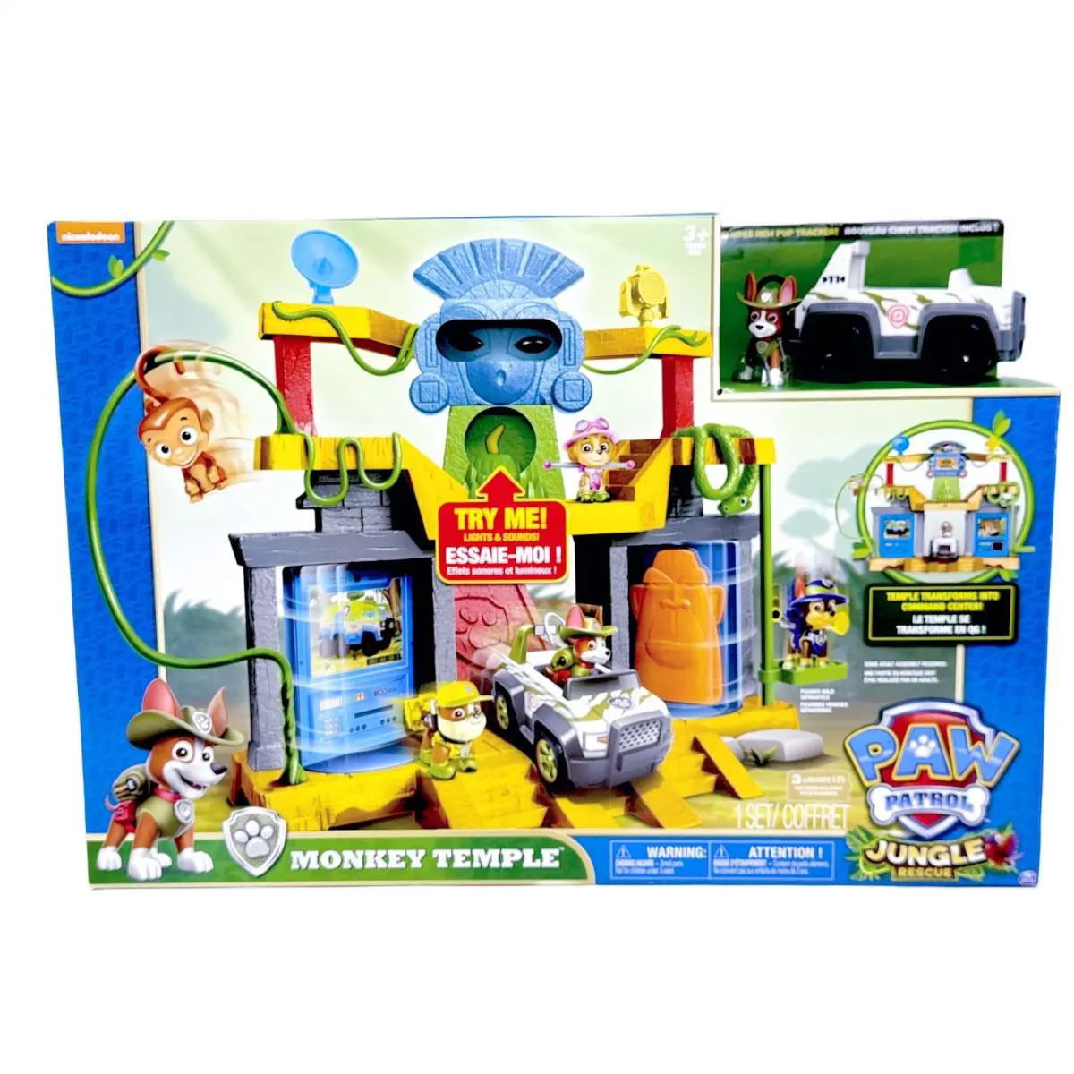 Paw Patrol Jungle Rescue Monkey Temple Big Playset Tracker Figure Kids Toy 3+