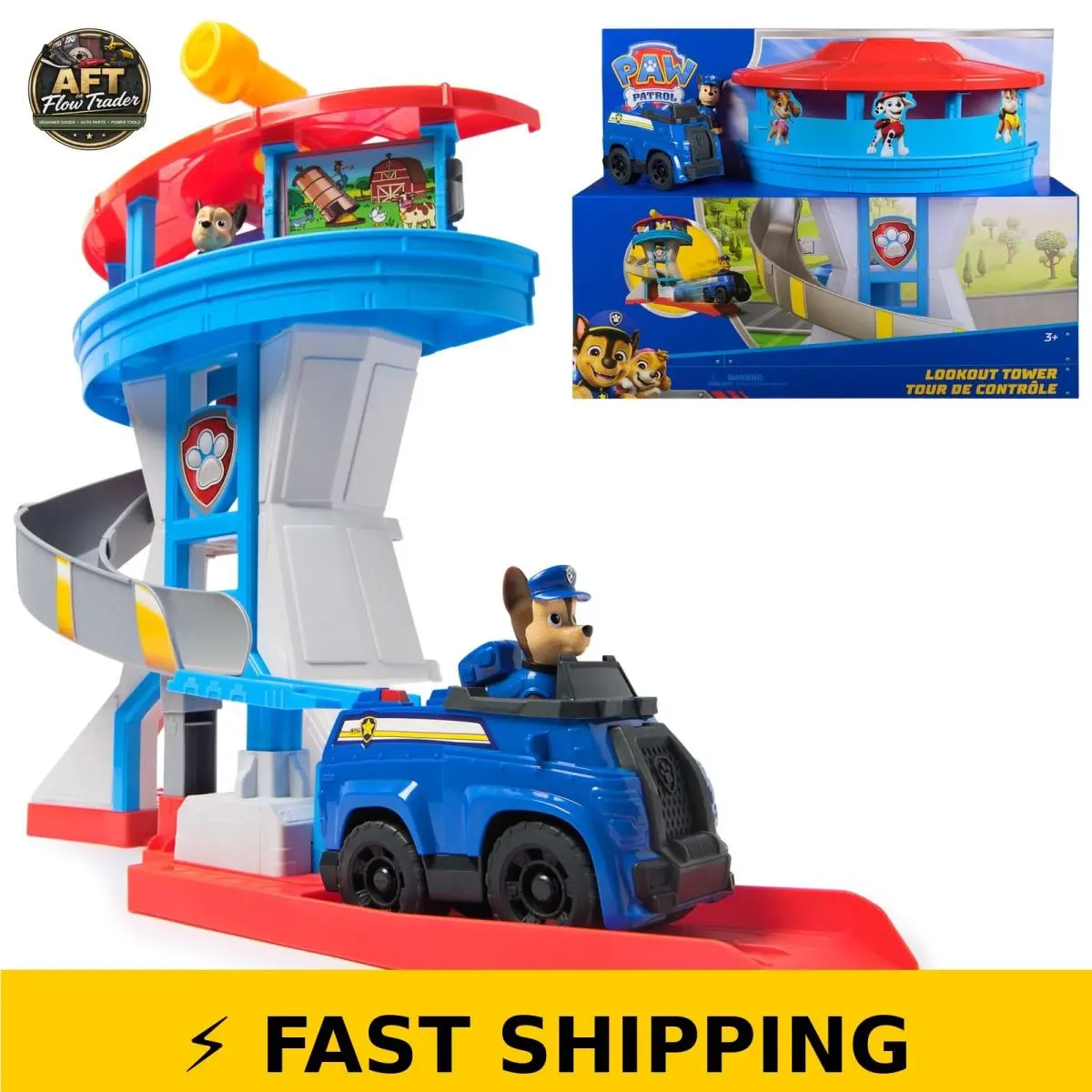 Paw Patrol Lookout Tower with 2 Action Figures Vehicle For Kids 3+