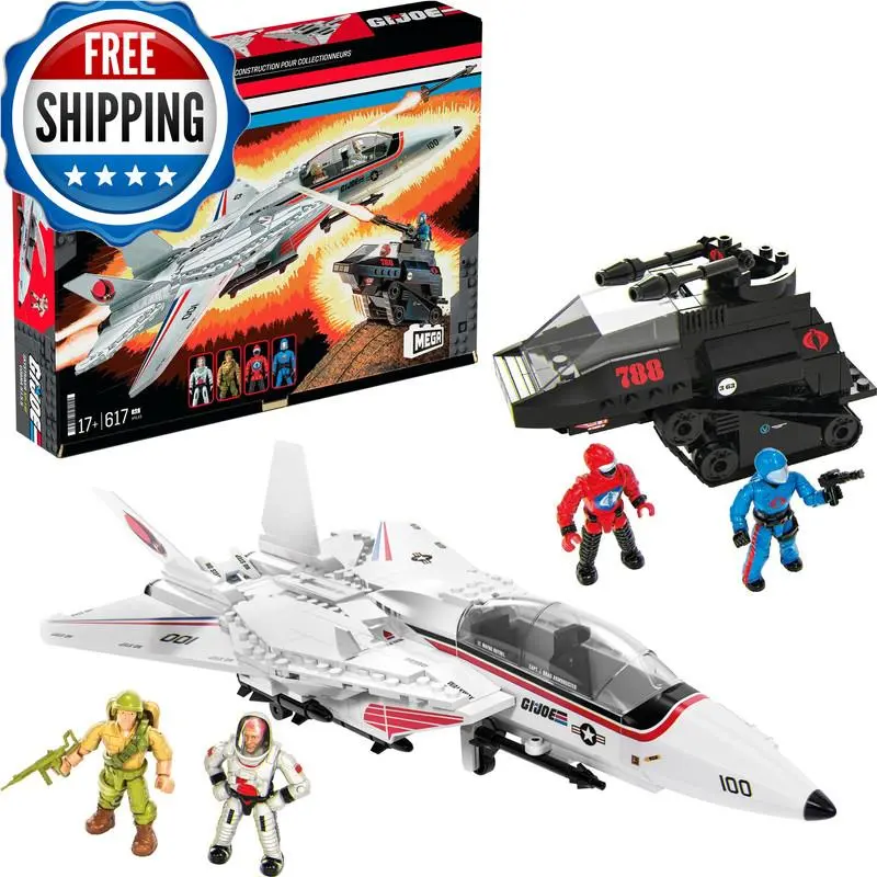 Mega Bloks Mega G.i. Joe Action Figures Building Toys Skystriker Xp-14F Vs