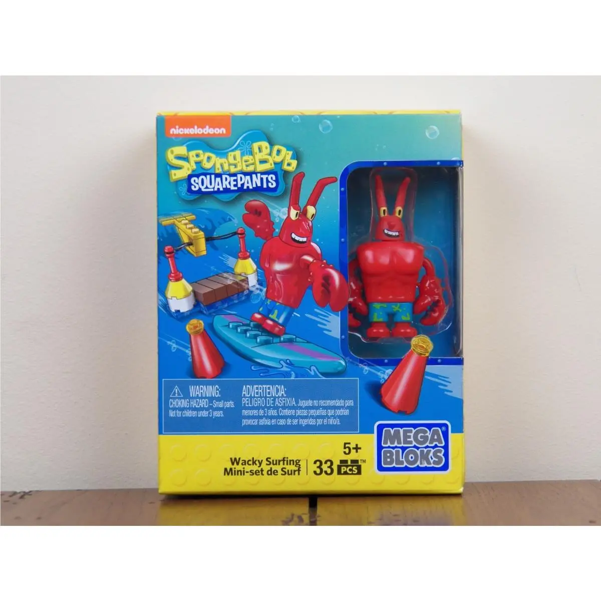 Spongebob Larry Lobster Mega Bloks Wacky Surfing Building Set CNF64