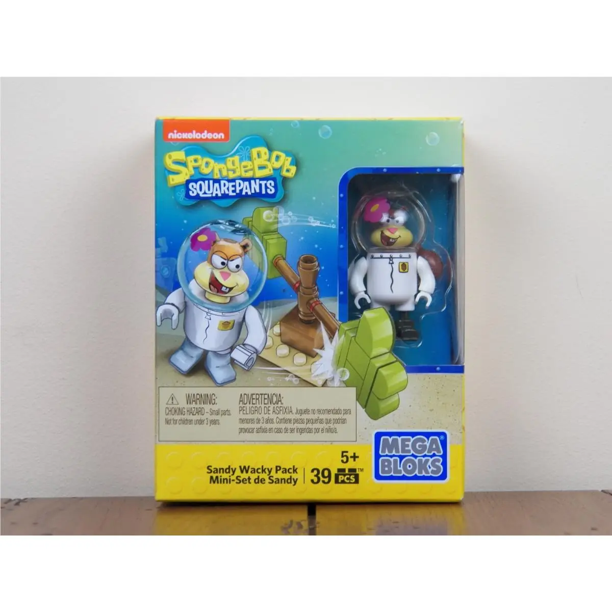 Spongebob Sandy Cheeks Mega Bloks 39 Pc Wacky Pack Building Set CNP23