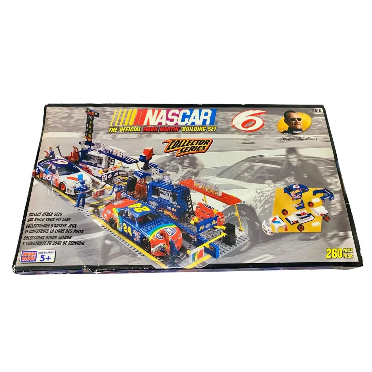 Nascar Mark Martin Mega Bloks Building Set 260 Pieces Pit Row 1999