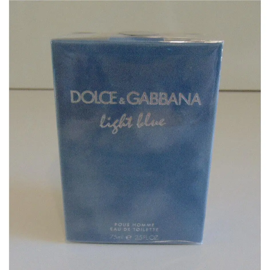 Dolce Gabbana Light Blue For Men 2.5 Fl oz /75 ml Eau de Toilette Box