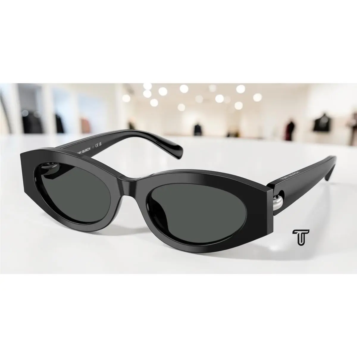 Tory Burch TY7222U 170987 Black Dark Grey 52 mm Women`s Sunglasses
