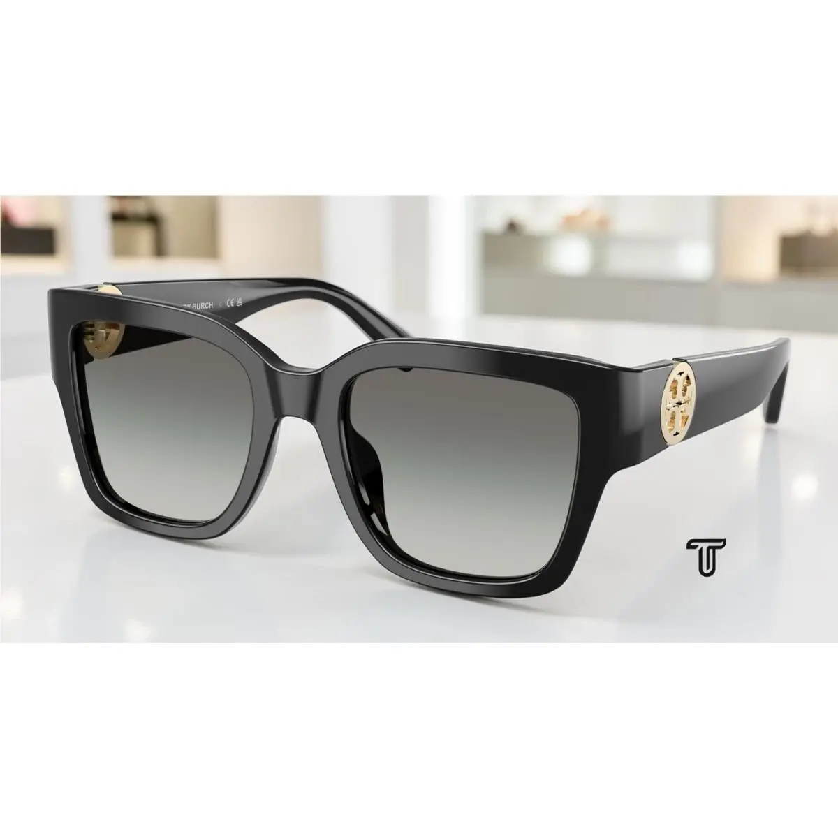 Tory Burch TY7228U 170911 Black Grey Gradient 52 mm Women`s Sunglasses