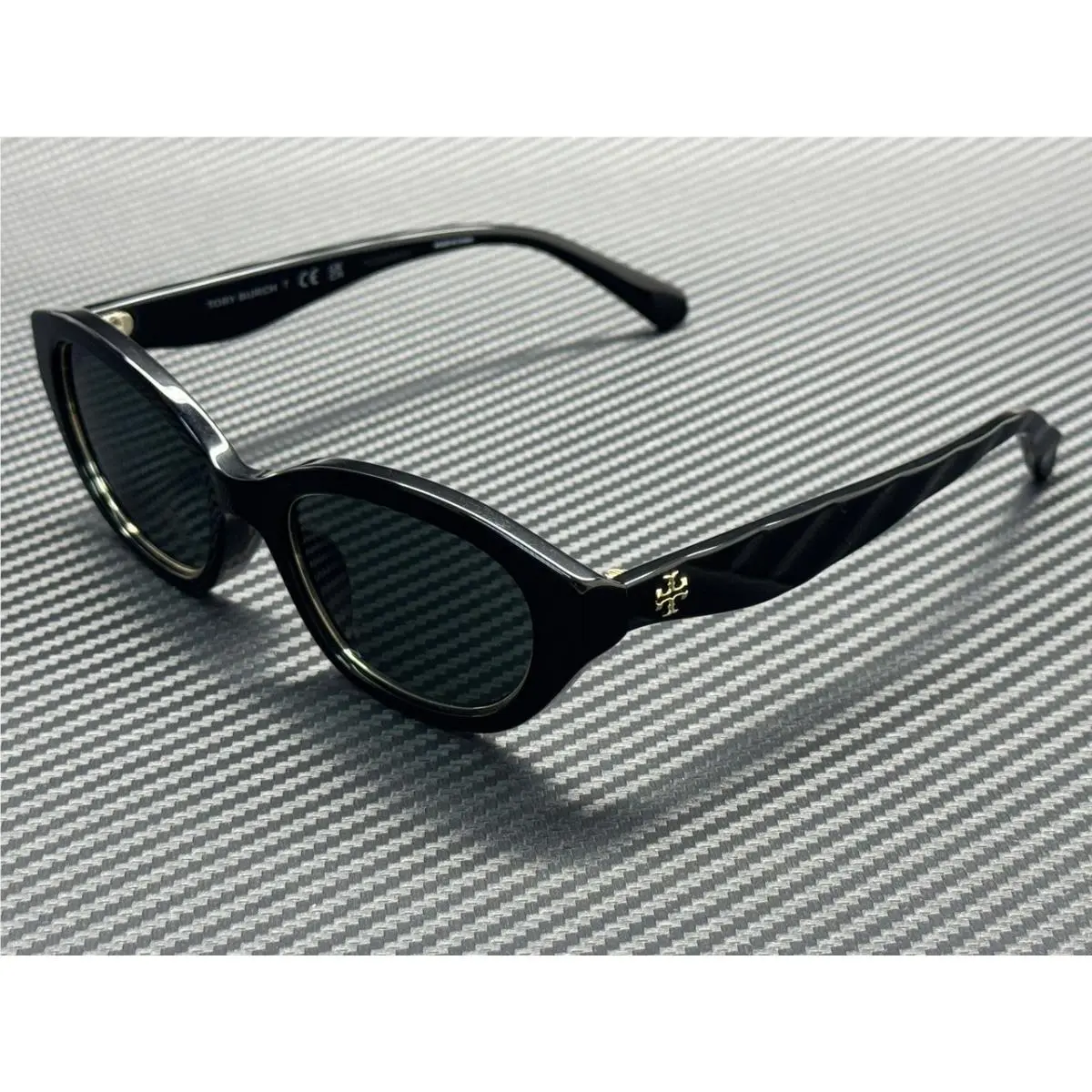 Tory Burch TY7232U 170987 Black Dark Grey Women`s 52 mm Sunglasses