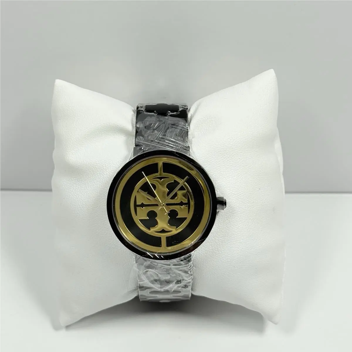 New- Tory Burch Reva TB4039 Black/yellow Dial Black Tone Women’s Watch