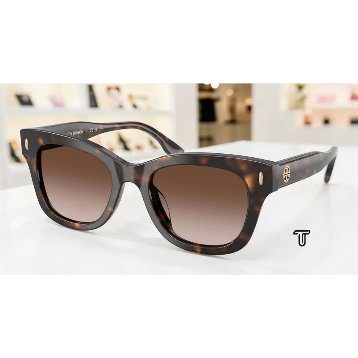 Tory Burch TY7225U 196413 Dark Tortoise Brown Gradient 51 mm Women`s Sunglasses