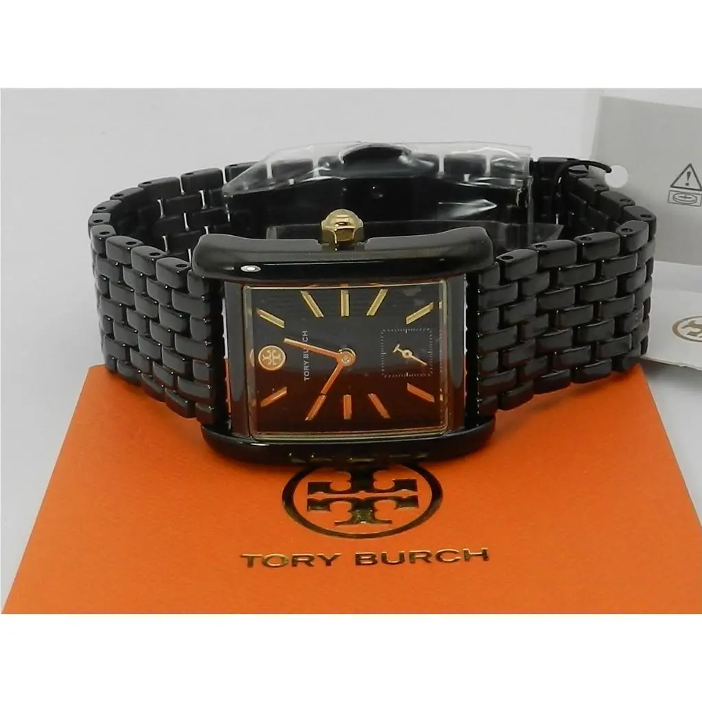 Tory Burch Women`s The Eleanor Black-tone Stainless Steel Bracelet Watch 25mm