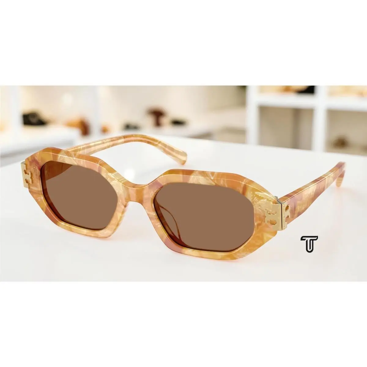Tory Burch TY7234U 207473 Pearl Amber Brown 51 mm Women`s Sunglasses