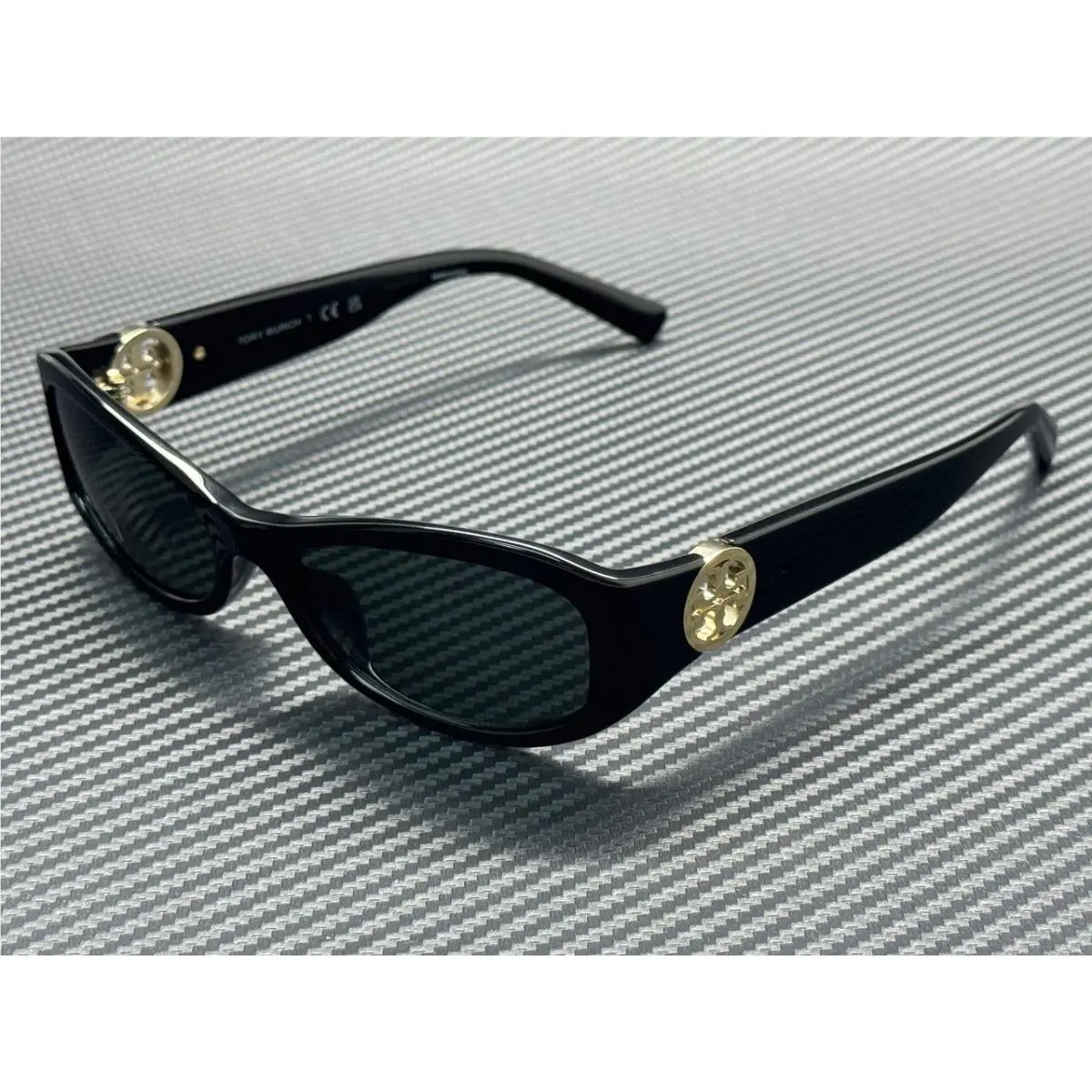 Tory Burch TY7229U 170987 Black Dark Grey Women`s 55 mm Sunglasses