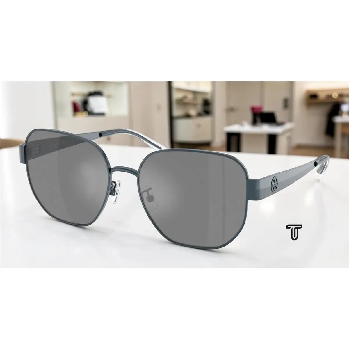 Tory Burch TY6117 33614D Navy Dark Gery 56 mm Women`s Sunglasses