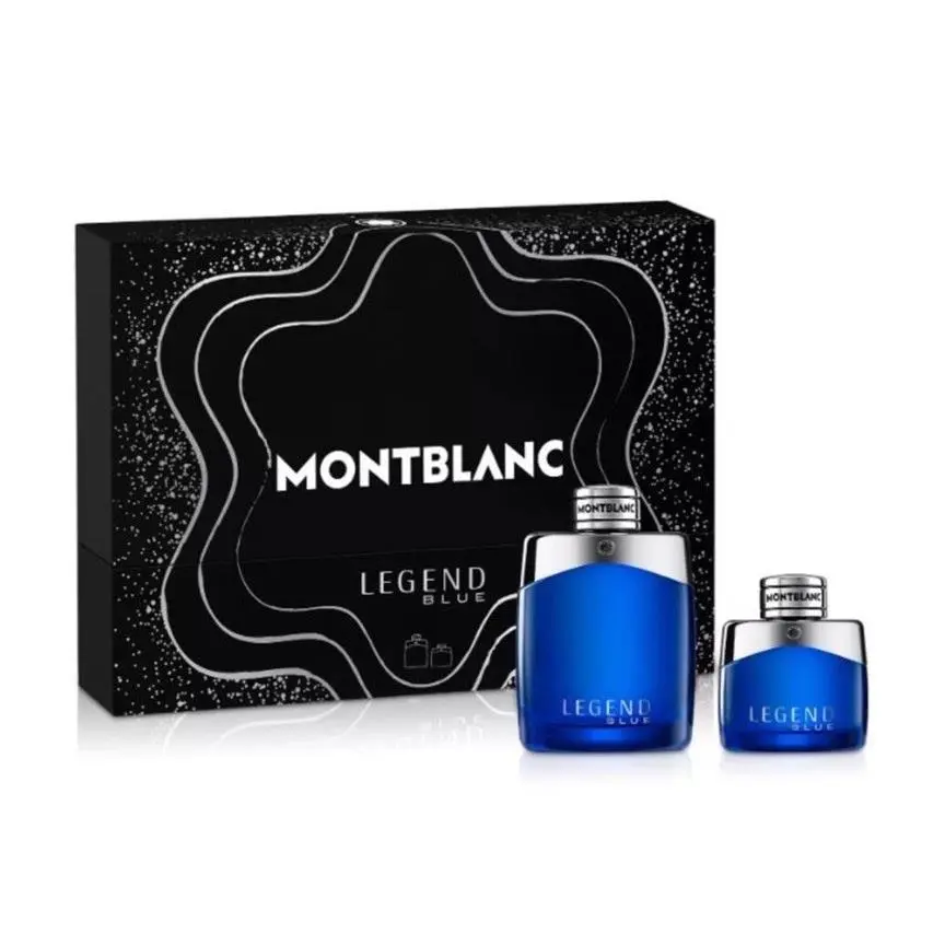 Montblanc Mont Blanc Legend Blue 2pc Gift Set with 3.3oz+1oz Edp Spray