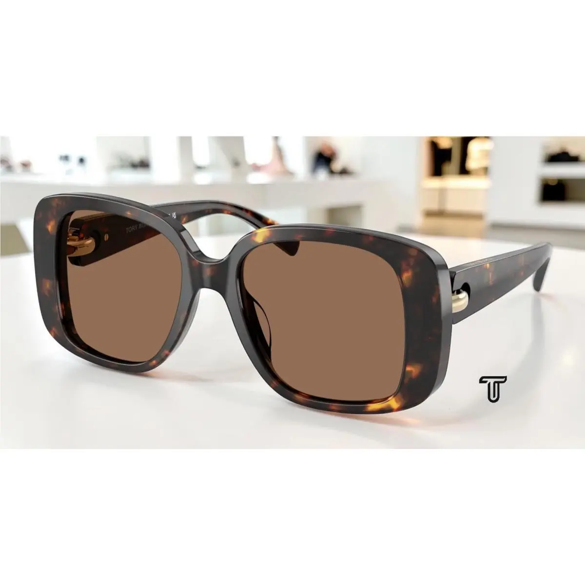 Tory Burch TY7223U 198173 Brown Tortoise Brown 53 mm Women`s Sunglasses