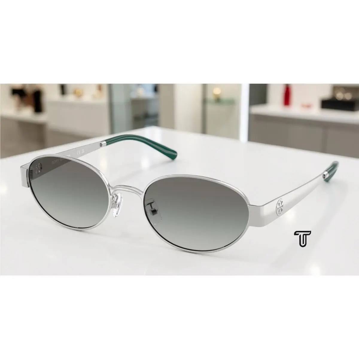 Tory Burch TY6116 327411 Silver Grey Gradient 54 mm Women`s Sunglasses