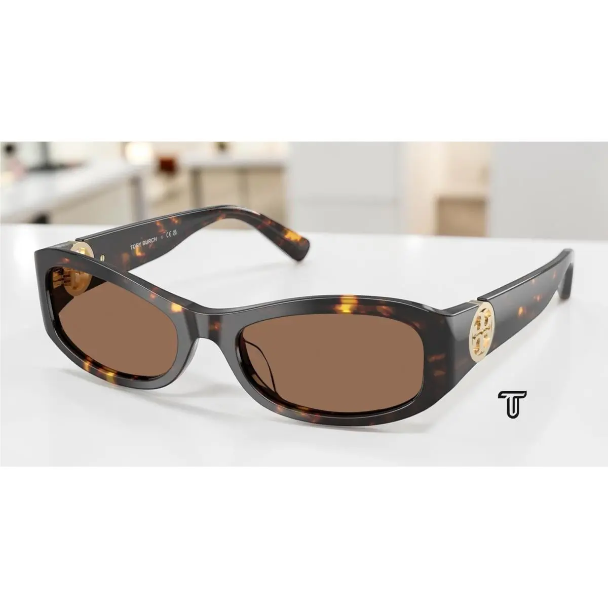 Tory Burch TY7229U 198173 Brown Tortoise Brown 55 mm Women`s Sunglasses
