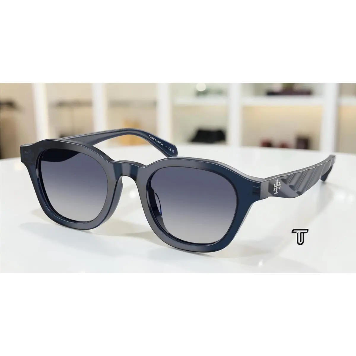 Tory Burch TY7235D 20654L Transparent Blue Blue Gradient 48mm Women`s Sunglasses