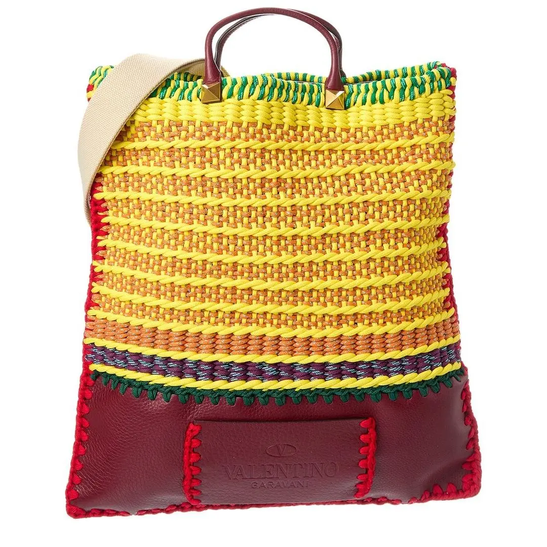 Valentino Rope Leather Tote Men`s Multi Uni