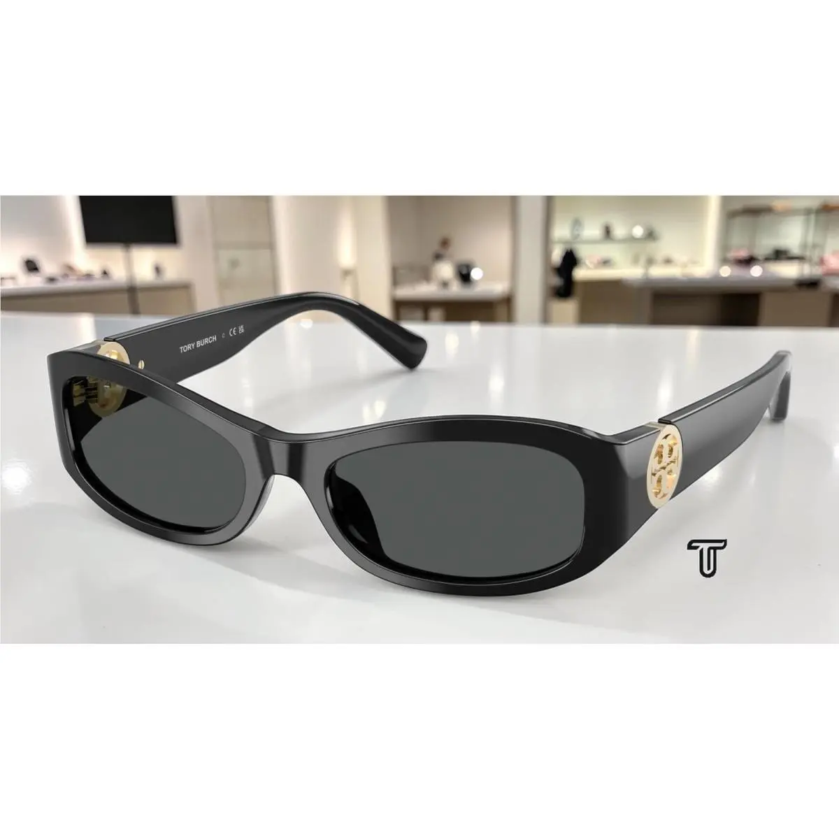 Tory Burch TY7229U 170987 Black Dark Grey 55 mm Women`s Sunglasses