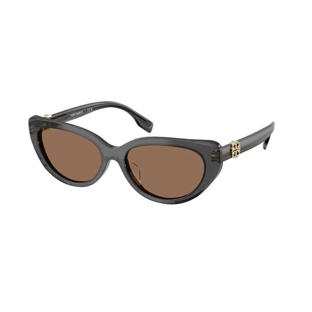 Tory Burch TY7220D 201973 Washed Black Dark Brown 55 mm Women`s Sunglasses