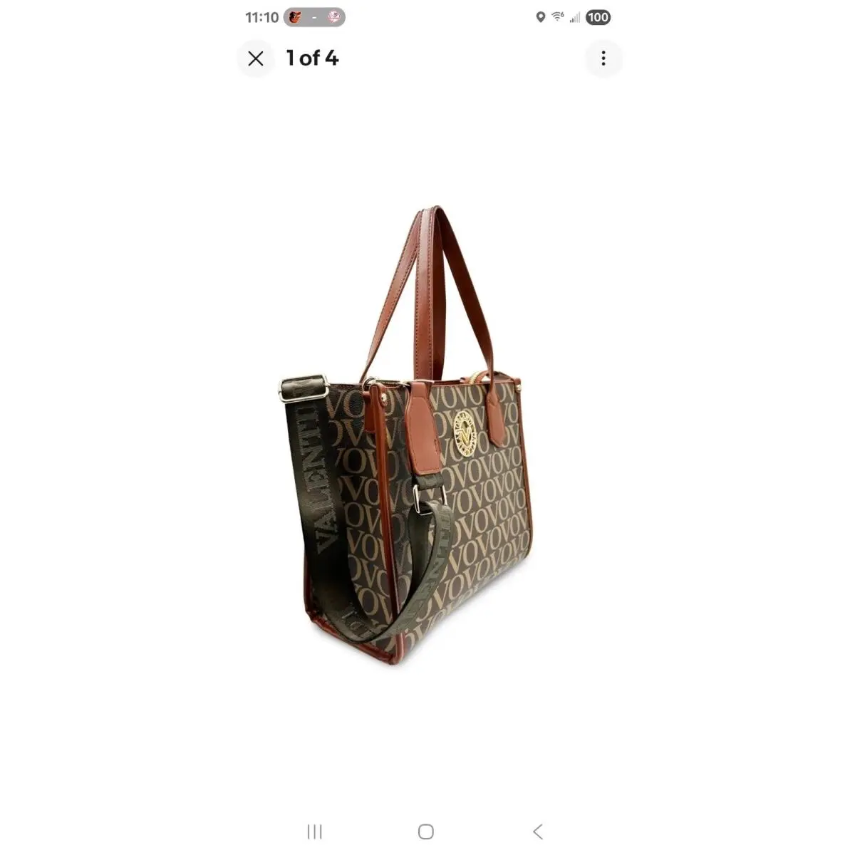 Valentino Orlandi Style 2011 Brown Vovo Logo Tote/crossbody Bag