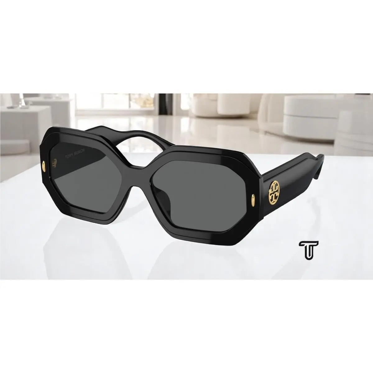 Tory Burch TY7192U 170987 Black Dark Grey 55 mm Women`s Sunglasses