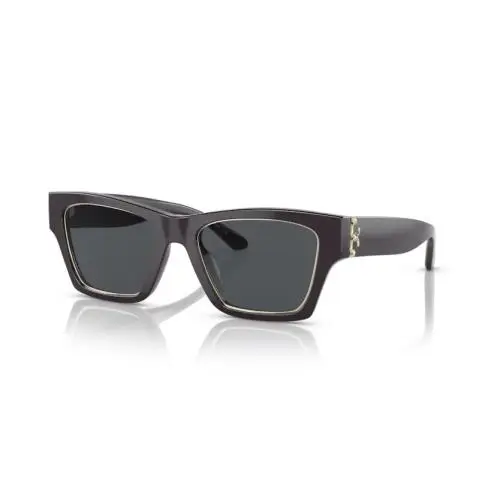 Tory Burch Women`s Sunglasses TY7186U 191987 Oxblood 53mm Cat Eye Plastic Frame