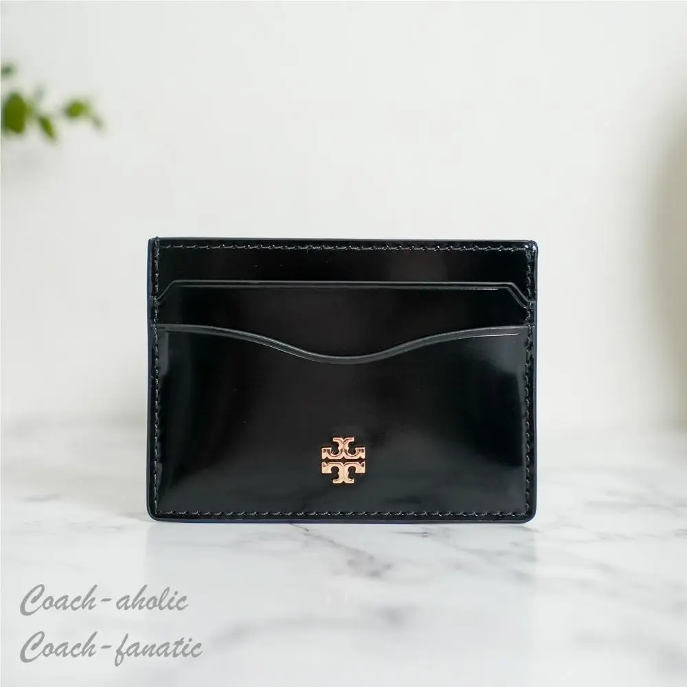 Tory Burch Emerson Slim Card Case Smooth Leather Black